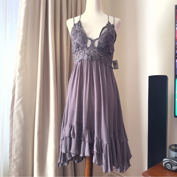 Free People One Adella Lace Slip Dress Small - Picture 2 of 15